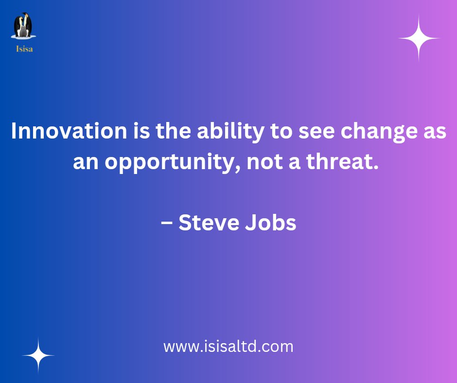 At Isisa Limited, we view innovation as an opportunity to transform challenges into breakthroughs. Embracing change and pushing boundaries are key to turning ideas into impactful solutions. 

#innovation #innovatinghopewithisisa #changemakers