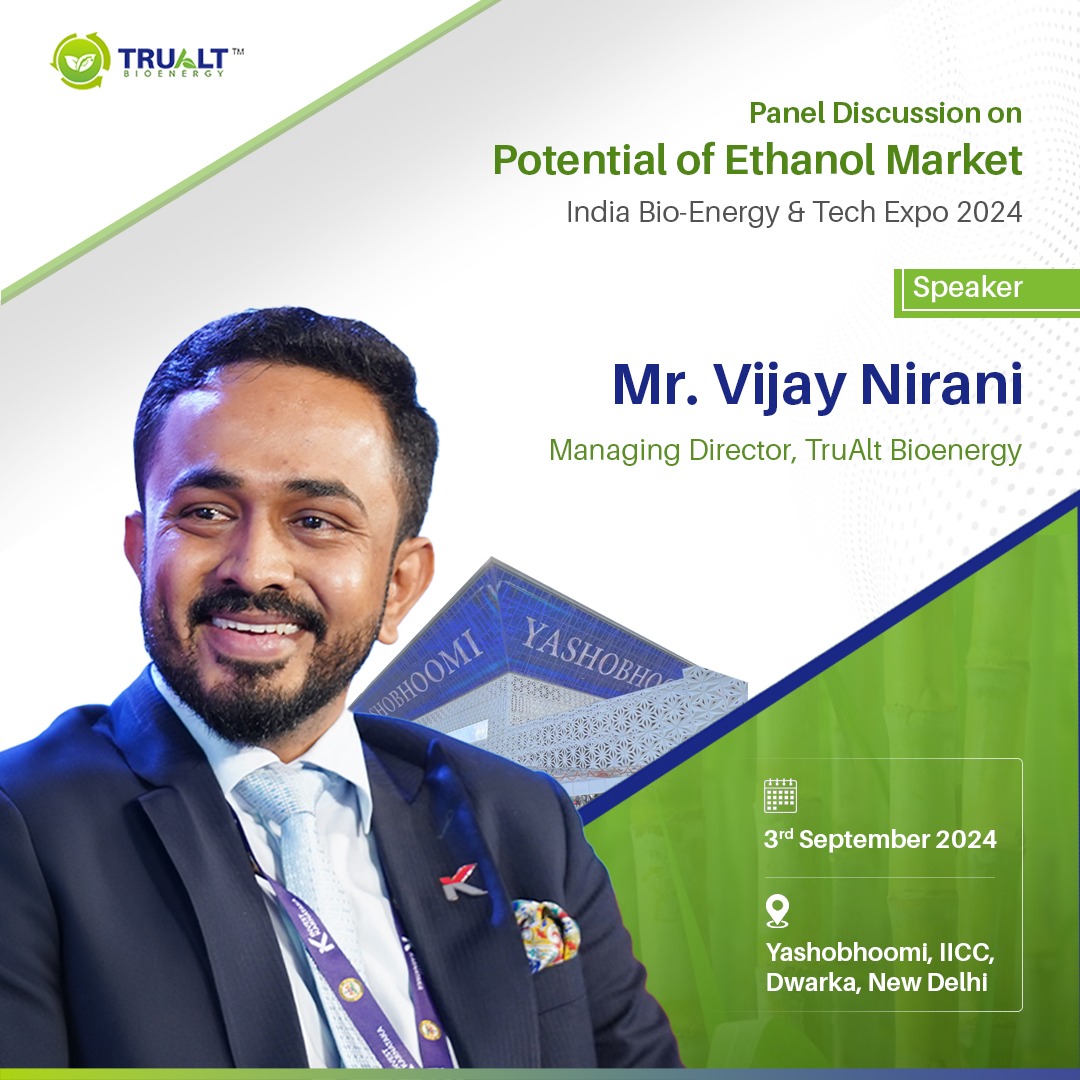 TruAlt Bioenergy (@trualt_bio) on Twitter photo TruAlt Bioenergy is excited to inform that our Managing Director, <a href="/NiraniV/">Vijay Nirani</a>, will be speaking at the <a href="/IndianIfge/">Indian Federation Of Green Energy (IFGE)</a>. The discussion will highlight 1G and 2G Ethanol, innovative policies, mandates, and the technologies shaping #sustainable supply chains. #Ethanol #greenenergy #biofuel TruAlt Bioenergy is excited to inform that our Managing Director, <a href="/NiraniV/">Vijay Nirani</a>, will be speaking at the <a href="/IndianIfge/">Indian Federation Of Green Energy (IFGE)</a>. The discussion will highlight 1G and 2G Ethanol, innovative policies, mandates, and the technologies shaping #sustainable supply chains. #Ethanol #greenenergy #biofuel