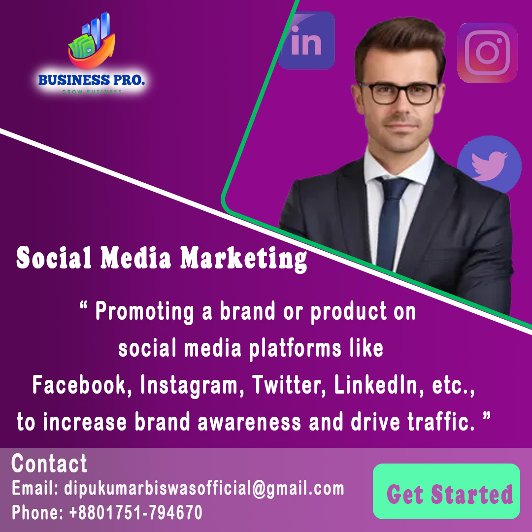 Social Media Marketing: Promoting a brand or product on social media platforms like Facebook, Instagram, Twitter, LinkedIn, etc., to increase brand awareness and drive traffic.
Fiverr: fiverr.com/s/WENVyAx

#DigitalMarketing
#SEO
#ContentMarketing
#SocialMediaMarketing
#PPC
