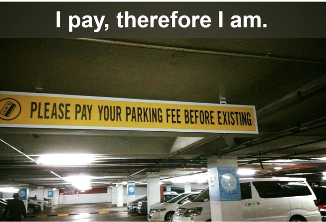 STEcopywriting's tweet photo. Having an existential crisis in the car park?! ����
#LanguageLove #TypoTime https://t.co/WIMDWAYH5o