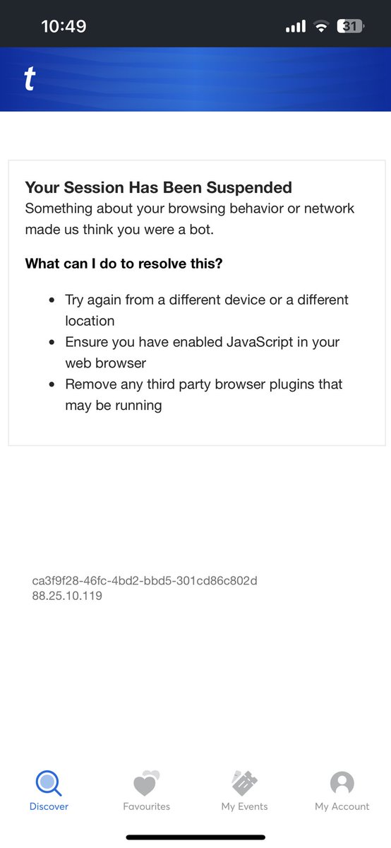 Hey <a href="/TicketmasterIre/">Ticketmaster Ireland</a> I can assure you I’m not a bot.
I’m can be a bitch, especially when I’m hungry but I’m not a bot. 

Repeat, not a bot 

#oasisreunion #Oasisticket #Ticketmaster