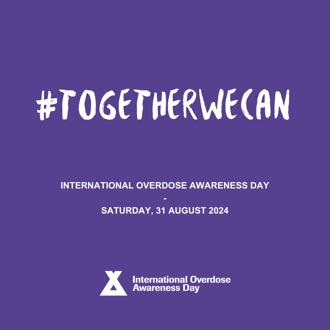 Today is International Overdose Awareness Day, dedicated to #EndOverdose. Join us at 7pm in The Green Room at Bethlem Hospital for a vigil to remember those we’ve lost without stigma and recognise the impact on loved ones and healthcare workers. 💜 #TogetherWeCan #IOAD2024