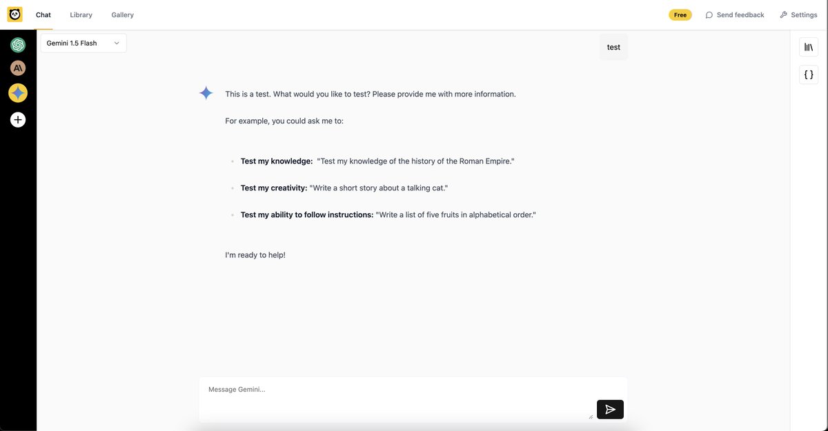 WWWillems's tweet image. I should be marketing @promptpanda_ but I couldn&apos;t resist integrating Google&apos;s Gemini 1.5 Flash model. 🙈Thanks to the @vercel AI SDK it was a breeze.