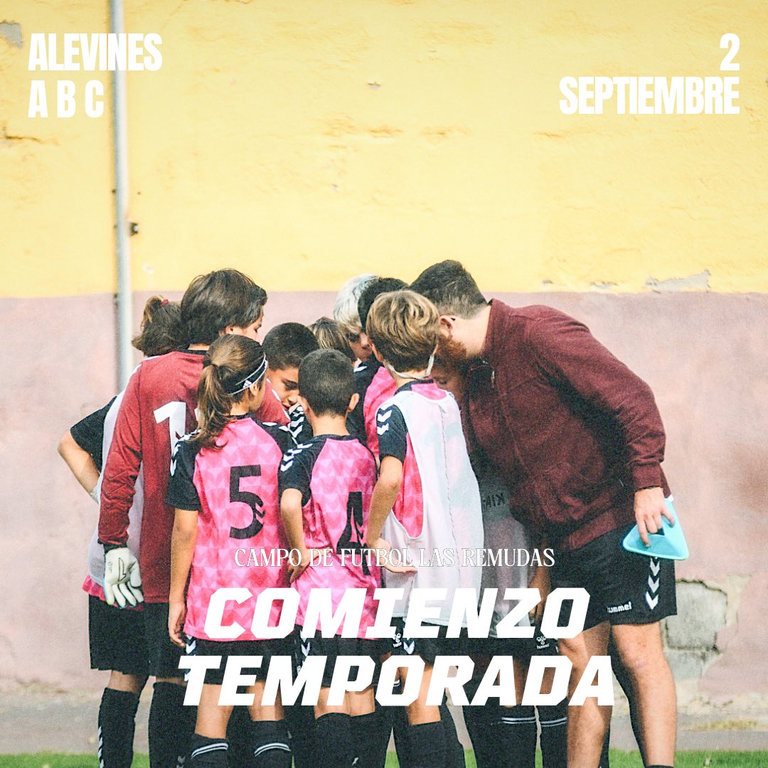 FCLAGARITA's tweet photo. El próximo lunes, también darán comienzo nuestros Alevines A, B y C ⚽️

Queremos que sea una nueva temporada llena de aprendizaje y enriquecedora para nuestros jugadores/as.

📅 Fecha: 2 de septiembre
⏰ Hora: 17:15
📍  Lugar: Campo de fútbol Las Remudas

#vamosgarita https://t.co/4nwgAQGVC0
