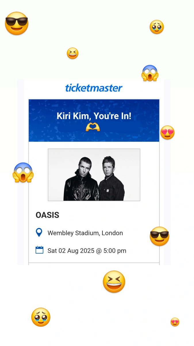 KiriLassen's tweet photo. Den mest intense formiddag i mands minde, men jeg gjorde det. Jeg gjorde det sgu 😎 #Oasis #oasis2025 #OasisLive25 https://t.co/y4EFrz3wiQ