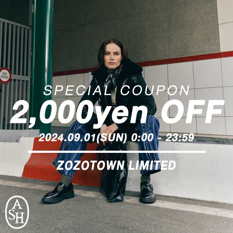ASH_JAPAN's tweet photo. 【ZOZOTOWN】
¥2,000 OFF COUPON!!

本日9/1(日)限定でご使用いただける
＜2,000円オフのASHショップクーポン＞を配布中！
ASHショップの全ての商品にお使いいただける、
とてもお得なクーポンです✨
ぜひこの機会をお見逃しなく！

◆ZOZOTOWN https://t.co/ha8PtMP9Fc

#shoes #sneakers #fashion https://t.co/y4JMDtbnjq