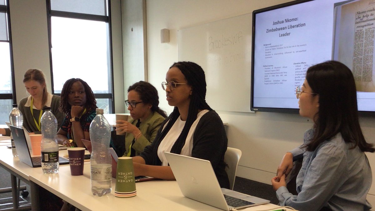 Session 2 of the ‘Dealing in solidarity’ panel: Yusra Abdullahi on Joshua Nkomo, Tracey Muradzikwa on exiled women in #Zimbabwe struggle, Claudia Martinez Hernández on #Cuba globalism &amp; socialist female solidarity, Wanrui Chen on African student unions in 1960s West Germany.