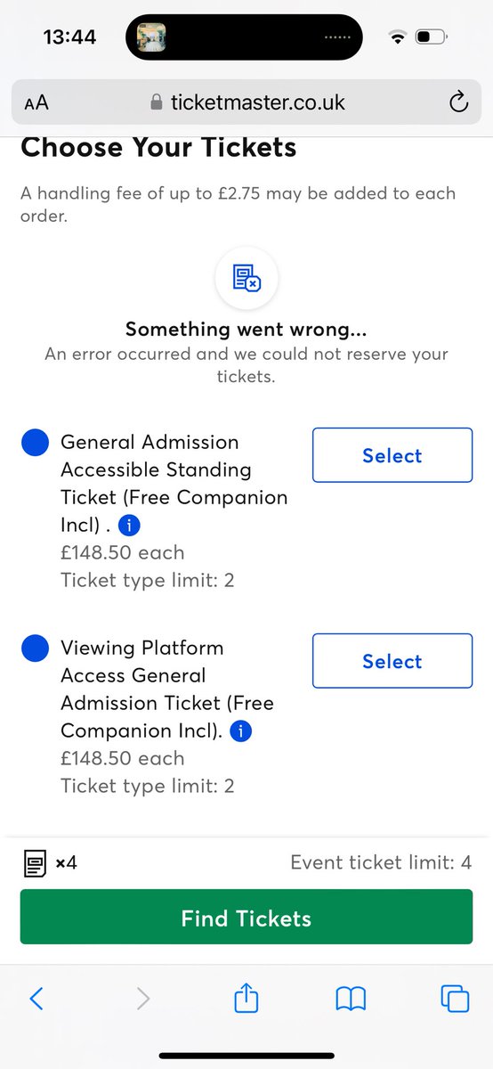 CandyBenest's tweet photo. Got to 1 in the queue after being logged in since 9pm last night. Woke up at 6 been watching a screen for however many hours and get this. Sort it out @Ticketmaster , absolute joke! @oasis I will get there somehow 🙏 https://t.co/Si7rCFHbnR