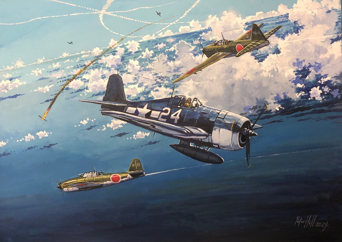 My latest painting completed tonight. Grumman F6F Hellcat US Navy