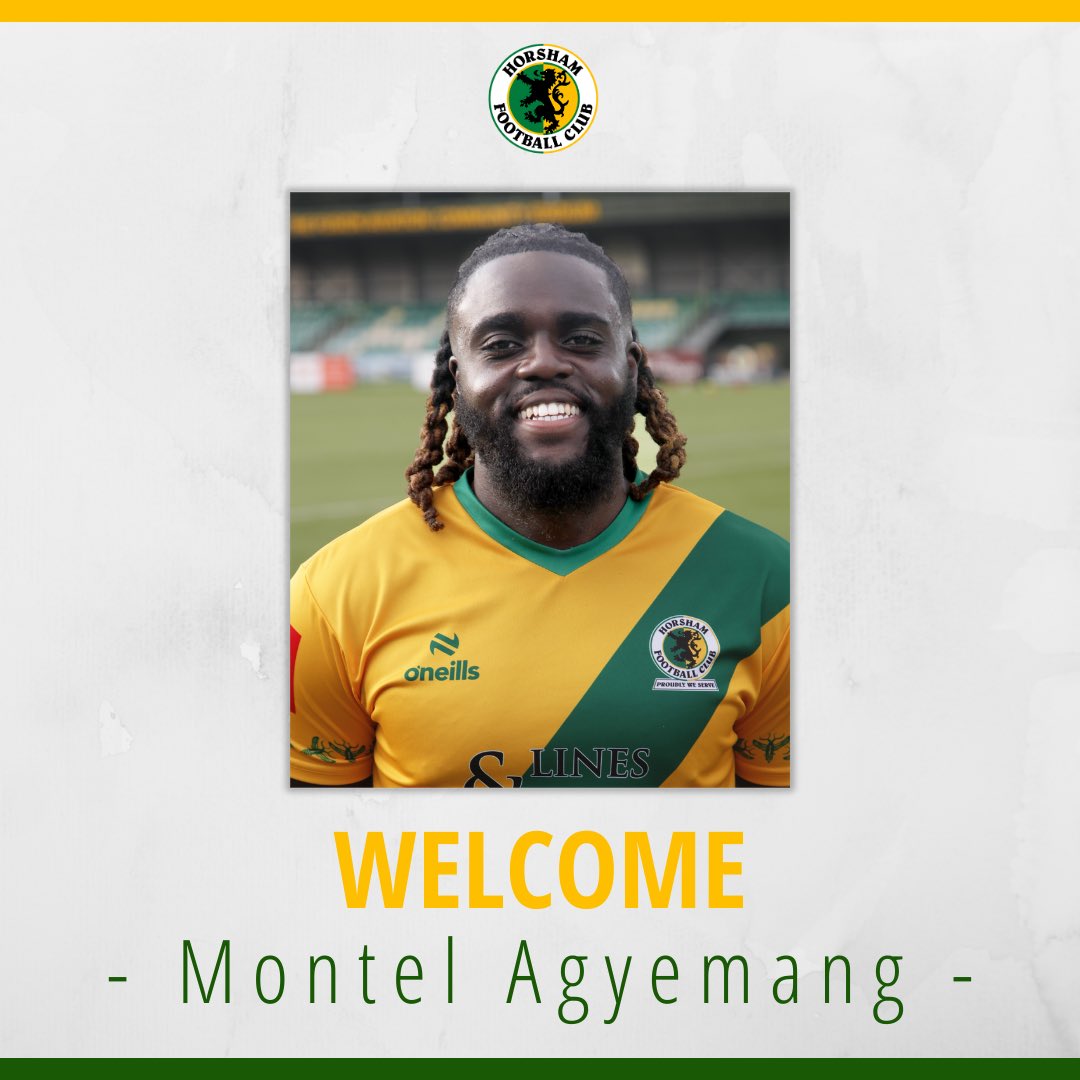 You thought our squad was complete? Think again 😎

Welcome to the Hornets, Montel Agyemang! 🐝

#HorshamFC 💛💚