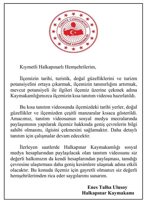 Halkapınar Kaymakamlığı (@tchalkapinr) on Twitter photo 