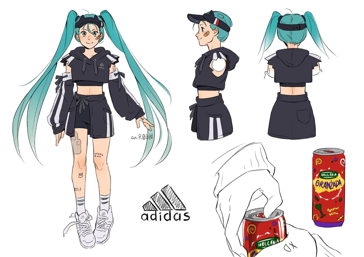 I ended up doing some Polish Miku concept art for fun! Happy birthday #HatsuneMiku