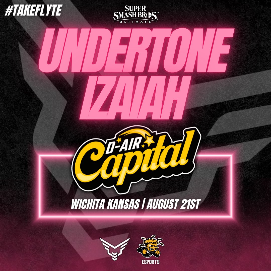 Another smashing Saturday is upon us! Help us root on <a href="/goodladizaiah/">Izaiah 🔔</a> and <a href="/Undertone_KC/">Undertone</a> as they head to Kansas for D-AIR Capital!

🎮 Super Smash Bros.
⏰ 12 PM EST
📺 Stream TBA below 👇 

#TakeFlyte✈️