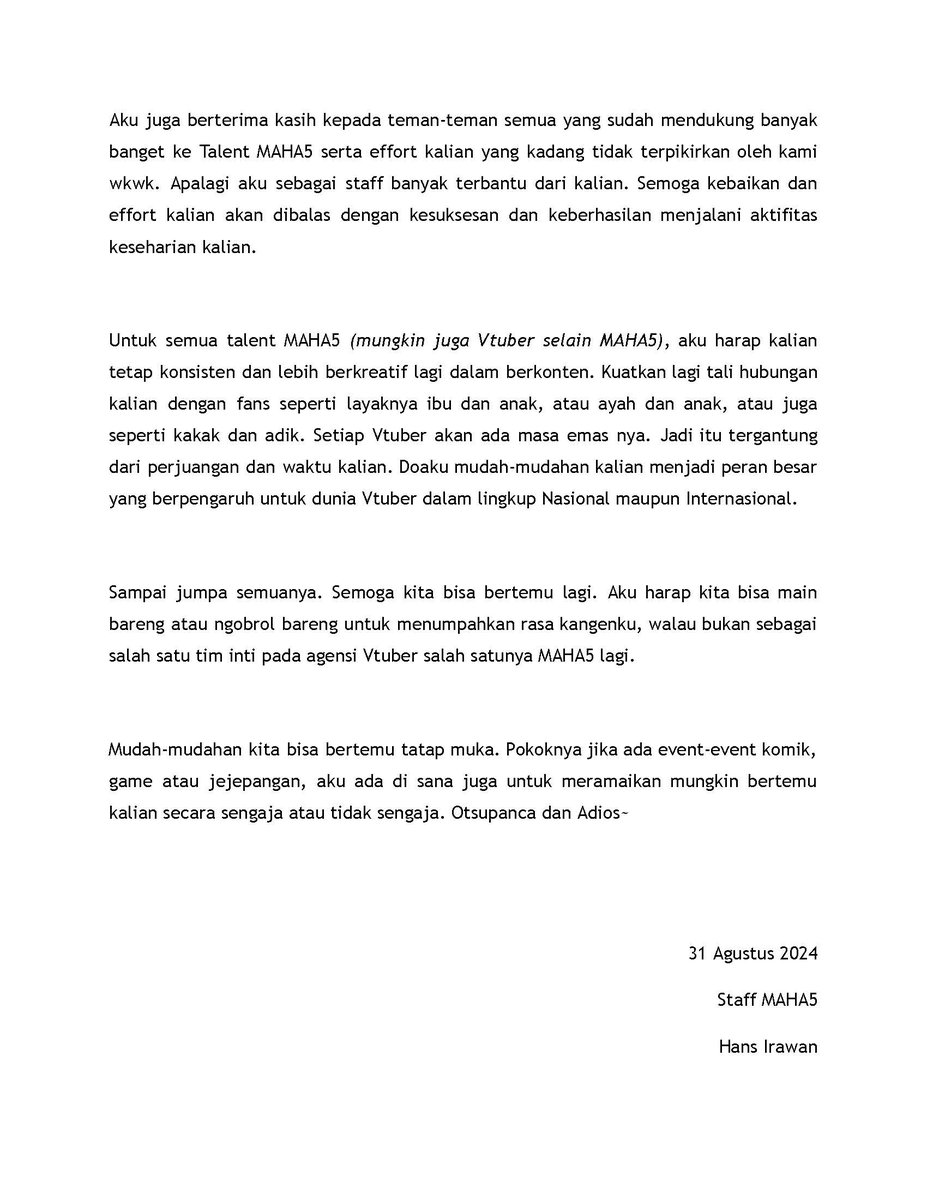 Hans Irawan / MAHA5 tweet media