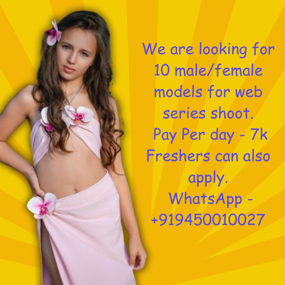alexanderbalvis's tweet photo. we are looking for 10 male &amp; female models for Netflix Webseries . Freshers can also apply. WhatsApp - +919450010027 follow
@alexanderbalvis
How to Apply? Share your profile with pictures on whatsApp at +919450010027 for more details. https://t.co/jbC3ozdX4t