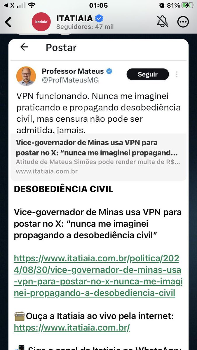 O vice governador de Minas... 🤦🏼‍♀️