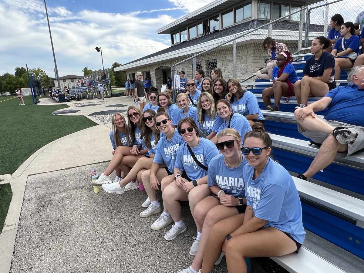 marian_wi's tweet photo. Oh, it's on! Everyone at @marian_wi turned out to cheer on the @MarianWSoccer and @MarianU_FH teams at Smith Fields after the first week of classes. #SabreStrong, #WeAreMarian, #funcampus, #universities. https://t.co/Ia2u5MS5mb