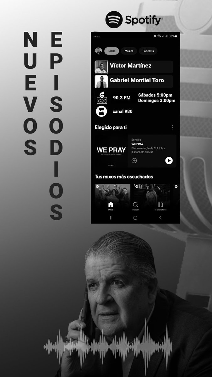 Te invito a escuchar nuestro programa con <a href="/erinconm/">Edgar Rincon Molina Tecnología Noticias</a> en <a href="/CiberespacioVE/">🟣 Ciberespacio en Tw</a> en la plataforma <a href="/Spotify_LATAM/">Spotify LATAM</a>, hoy con:
Víctor Martínez Gte gral de red <a href="/SomosMovilnet_/">Somos Movilnet</a> y Gabriel Montiel Toro de <a href="/gmontieltoro/">Gabriel Montiel Toro</a>

Suscribete a nuestro canal bit.ly/ITNews-Spotify

Audio gracias a <a href="/ITNewsLat/">Somos ITNEWS.LAT</a>