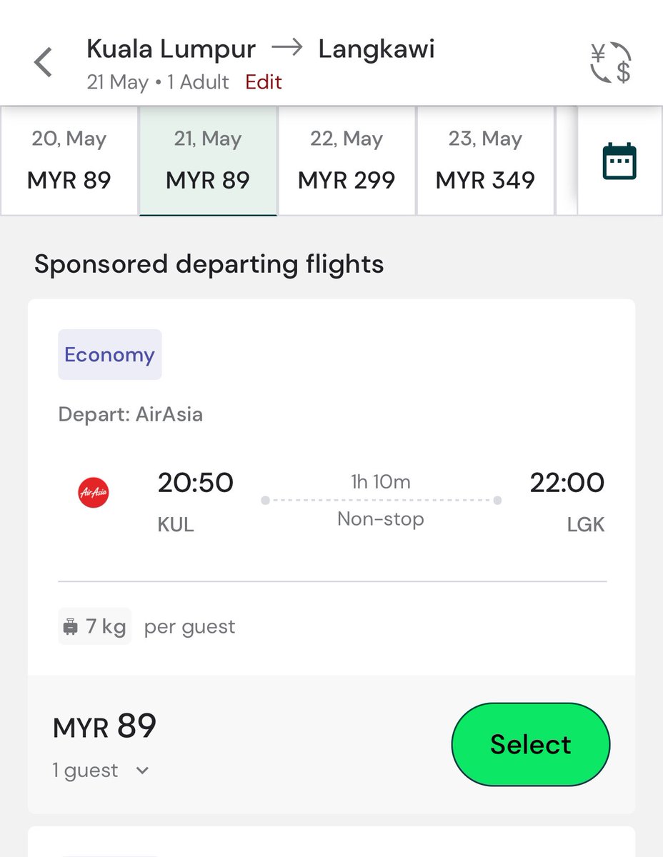 pmbrutiketmurah's tweet photo. Harga tiket dari Kuala Lumpur ke Langkawi sempena LIMA Langkawi 2025 serendah RM89 sehala. https://t.co/NQ2VuyiXFl