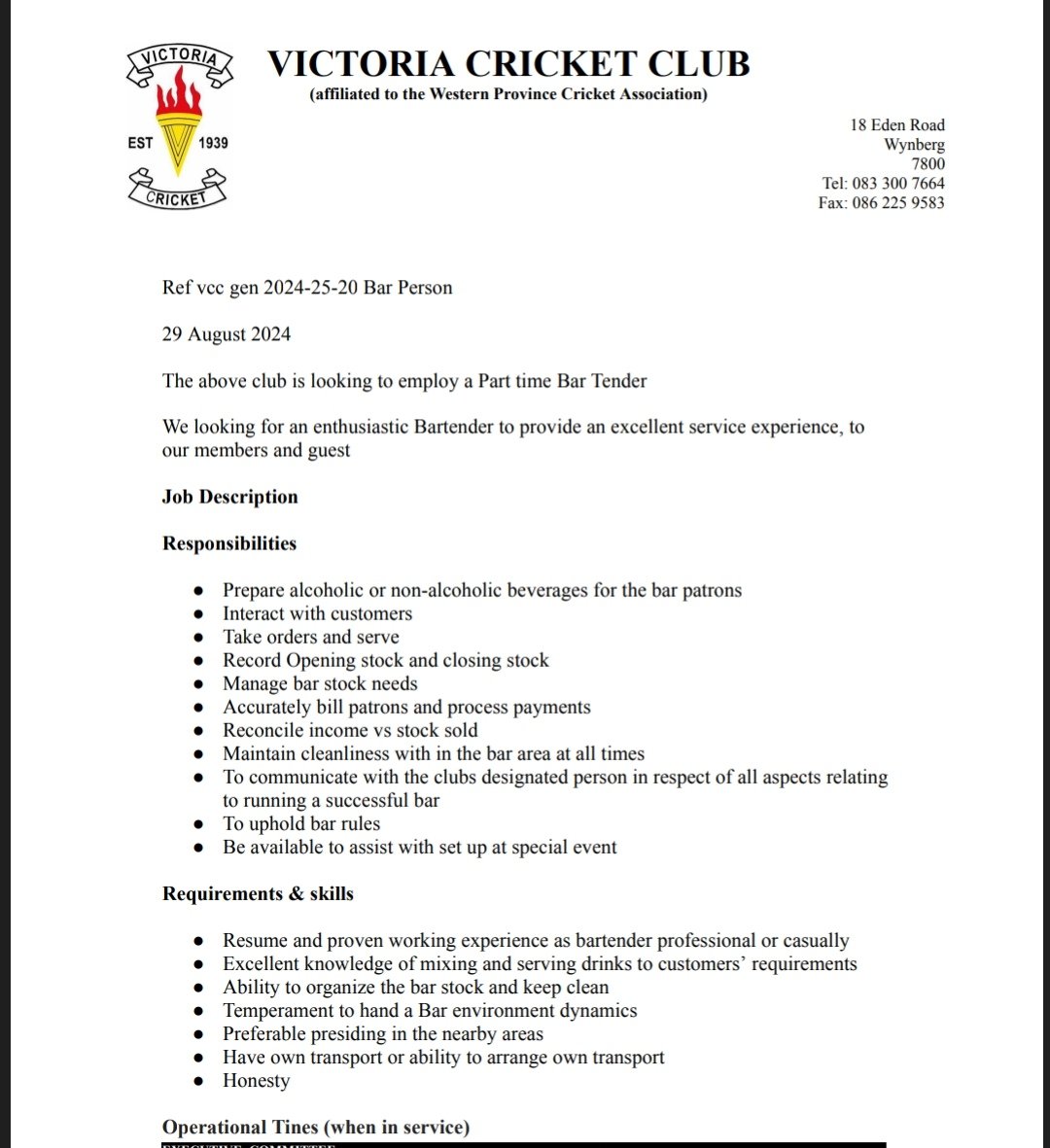 Victoria CC tweet media