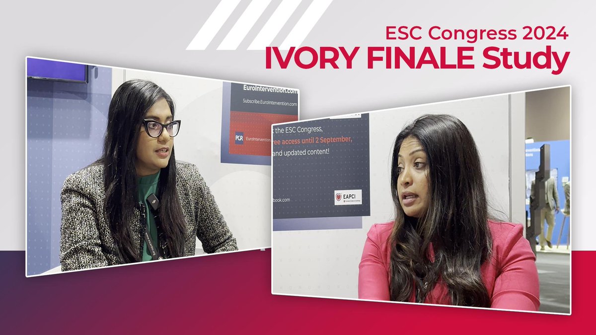 Live from the #ESCCongress in London 🇬🇧

IVORY FINALE : Low-dose interleukin-2 for the reduction of vascular inflammation in ACS - Clinical outcomes 📊 and follow-up

<a href="/aayshacader/">Aaysha Cader</a> interviews  🎤<a href="/rouchelle45/">Rouchelle Sriranjan Rothwell</a> 

📺 pcronline.com/News/Whats-new…

#interventionalcardiology