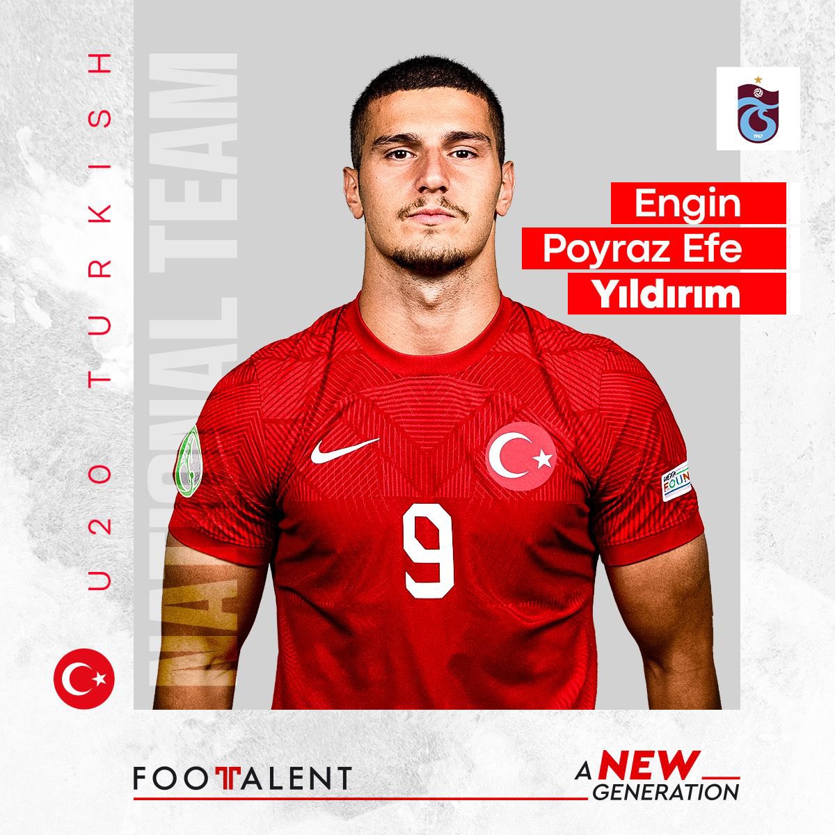 U20 Türk Milli Takımı'na seçilen oyuncumuz Engin Poyraz Efe Yıldırım’a başarılar dileriz!🇹🇷