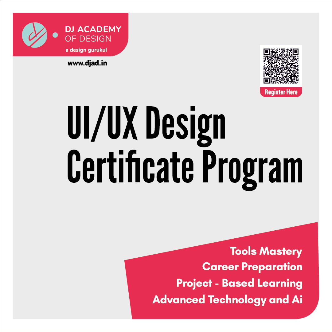 DJADdesign's tweet image. 🚀 Exciting News from DJAD! 🚀
We are thrilled to announce the launch of our new 12-Month Hybrid UX/UI Design Certificate Program! 🎉
👉 Scan and Register Now to secure your spot!
📅 Start your journey with us today!
📞 Call: +91 98430 73307
#DJAD #UXUIDesign #DesignCourse