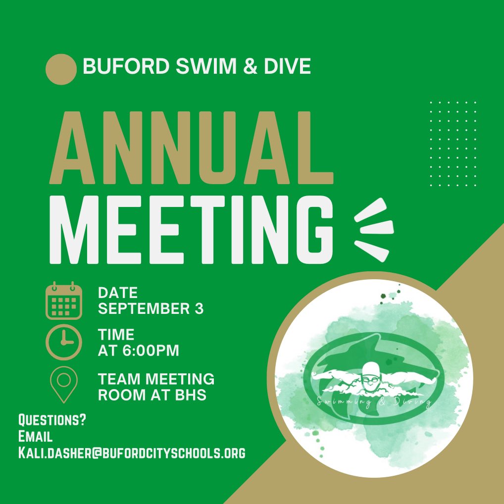 Join us for our annual parent and athlete meeting! <a href="/bufordathletics/">Buford Athletics</a>