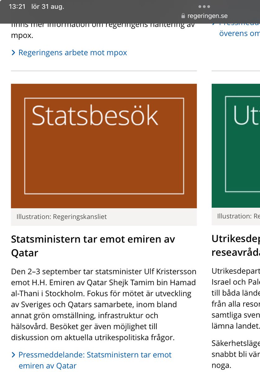 Ett stilla påpekande: statsministern tar inte emot statsbesök.

⁦⁦<a href="/SwedishPM/">Ulf Kristersson</a>⁩
