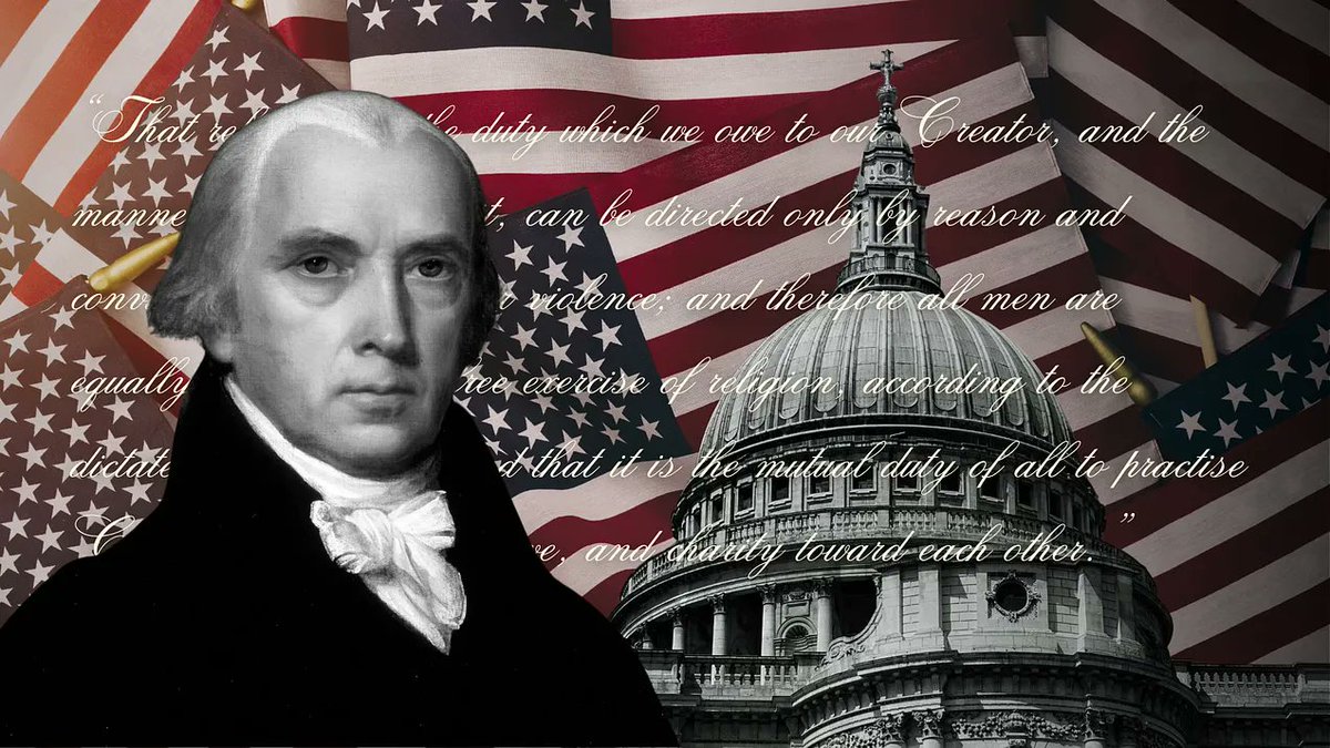 JamPadraig's tweet photo. "The question is not whether we are bound—we must be bound to something—but whether we are bound to what is true and good or bound to what is false and evil."

My article about James Madison and religious liberty on The Broken Binnacle substack ⬇️

https://t.co/AYKw0npdam https://t.co/9wzXNTF8Xb