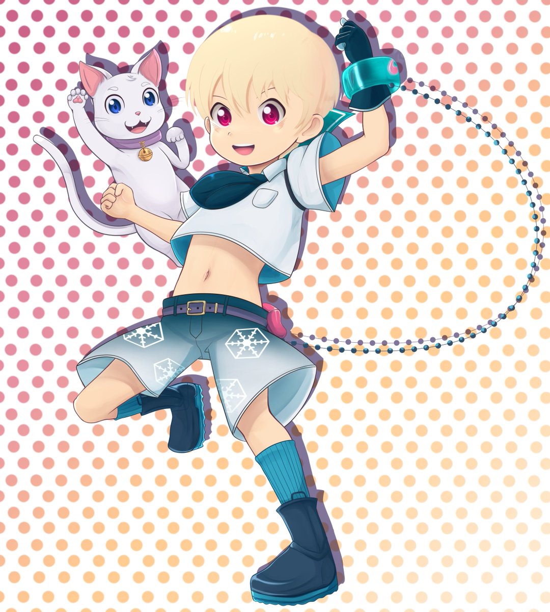 Gale2nd's tweet photo. Masaru &amp; Shiro.
Parody to Mamorukun Curse! https://t.co/54IQ2H6jG0