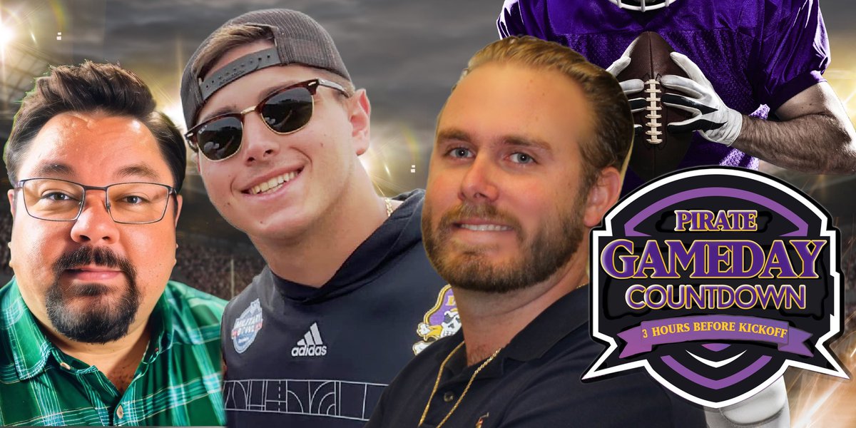 Tune in at 3 pm today for our <a href="/AnsonBelt/">Anson Belt & Buckle</a> #Pirate Game Day Countdown presented by Orthopedics East. @joseph__samson2 <a href="/phillippilk/">Phillip Pilkington</a> &amp; I will get you ready for <a href="/ECUPiratesFB/">ECU Football</a> vs <a href="/NorfolkStateFB/">Norfolk State Football 🔰</a> on <a href="/943TheGame/">94.3 THE GAME</a> &amp; the IBX Media App.