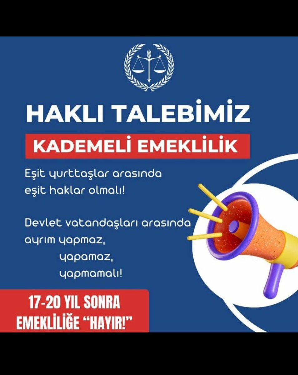 KADEME Anayasal Hakkımızdır Kademeli Emekliliği istiyoruz ve büyük bir sabırla bekliyoruz 
#EytSonrasıKademeHaktır