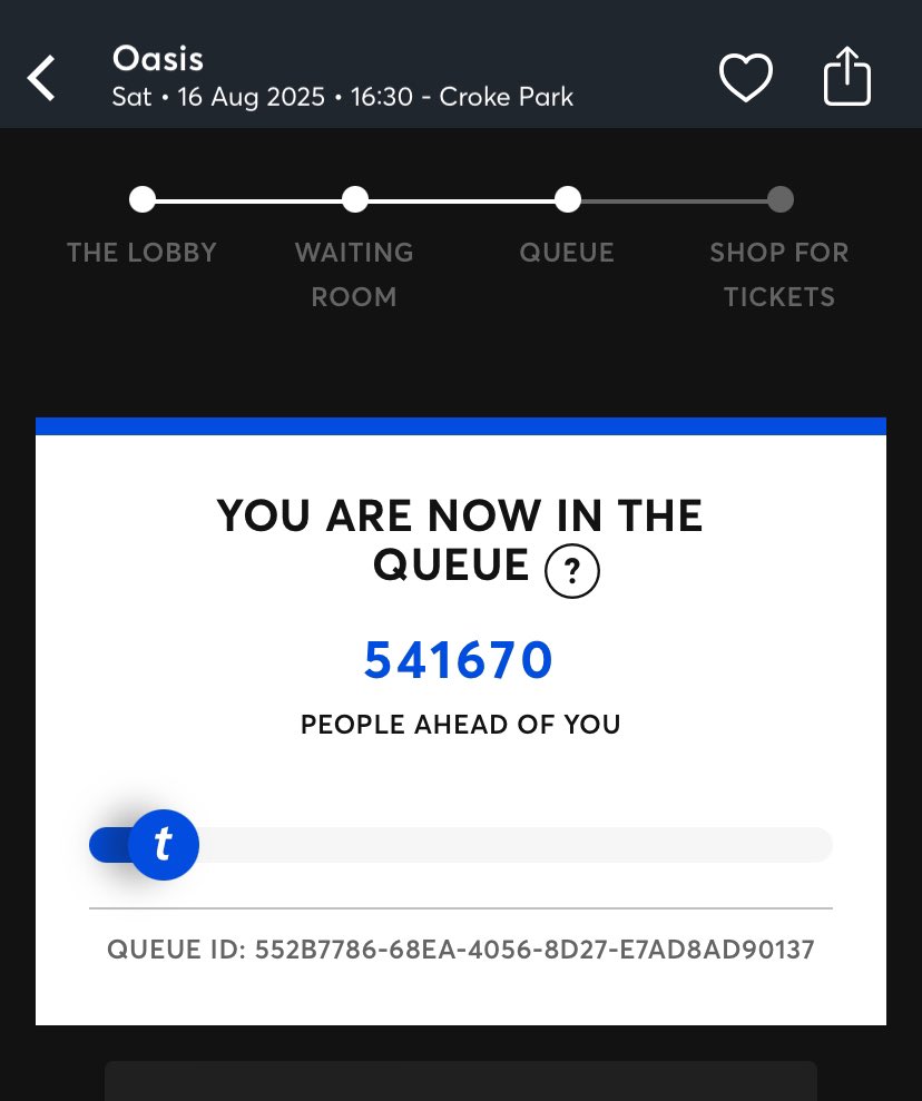 Can anyone advise if there are actually any tix left for Saturday so I can get on with my day? Thought I was so close when I reached only 198,056 in front of me and somehow accidentally closed the tab, now ended up here (progress from 646,763 when I restarted) 😭🤦🏼‍♀️