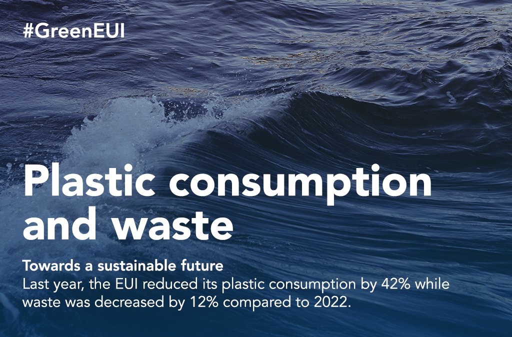 EUI_EU's tweet image. ♻️ On the way to a wasteless future!

Last year, the EUI reduced its plastic consumption by 42% while waste was decreased by 12% compared to 2022.

🌍 Read more about #GreenEUI: loom.ly/UZPn3DA