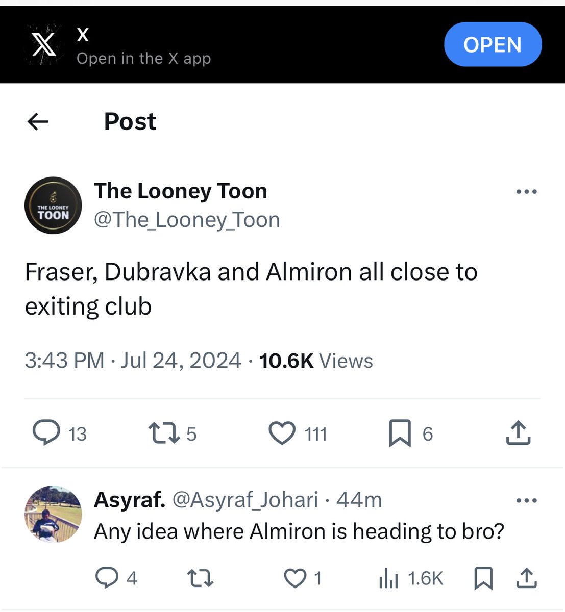 BusterBronco66's tweet image. Another cracking summer window for ITK armchair superstar supporter #NUFC @The_Looney_Toon