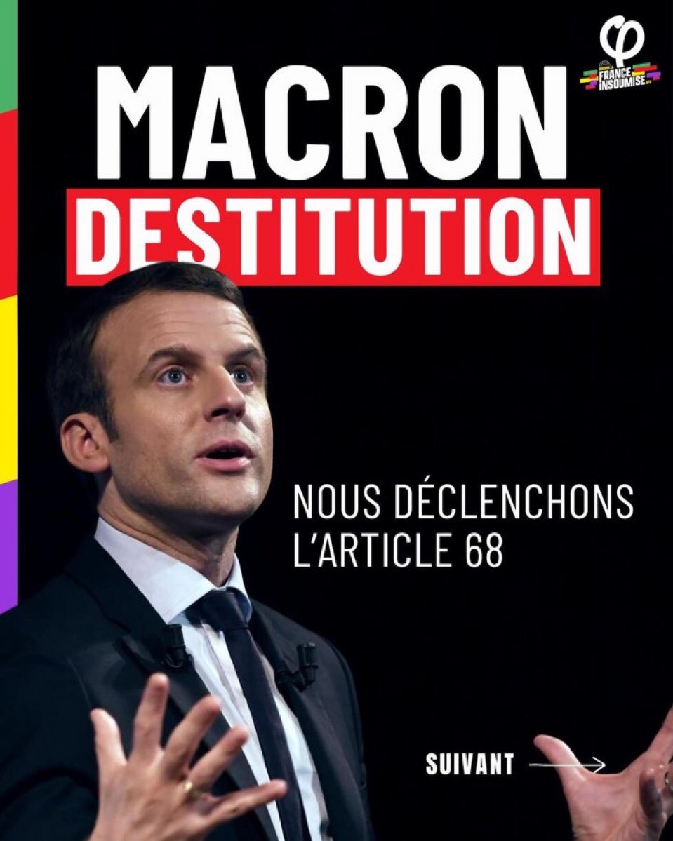 La <a href="/FranceInsoumise/">La France insoumise</a> lance la procédure de destitution du président de la république !!!

Cette destitution doit être populaire 💪🏻

SIGNEZ LA PÉTITION macron-destitution.fr