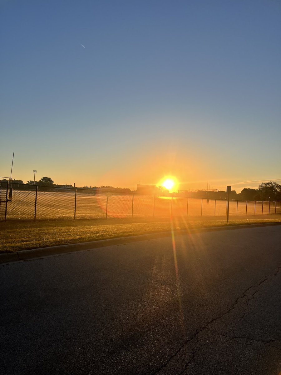 A beautiful sunrise to celebrate a great win last night.