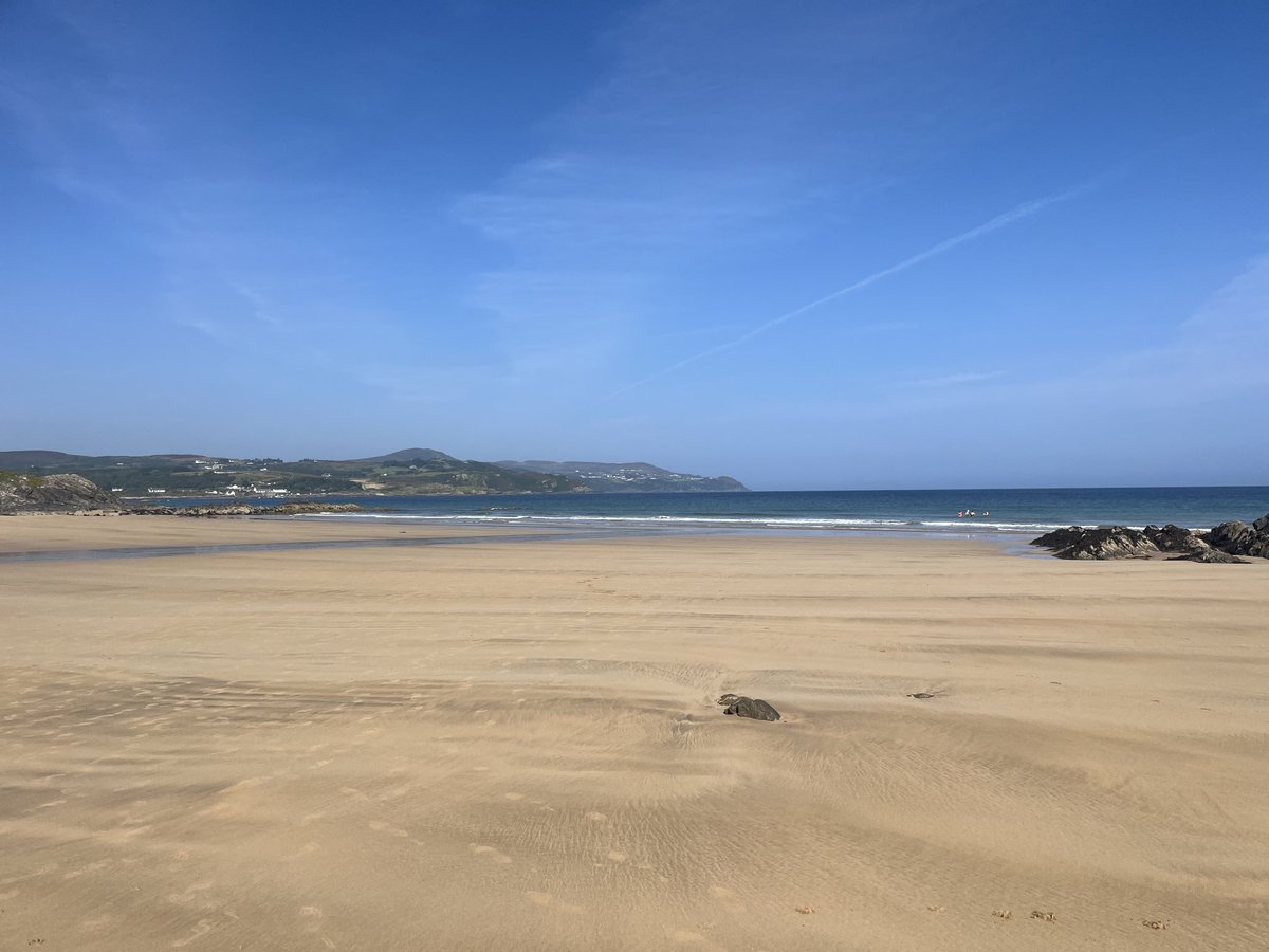 Low tide, blue skies and ocean. Donegal on a fine day.