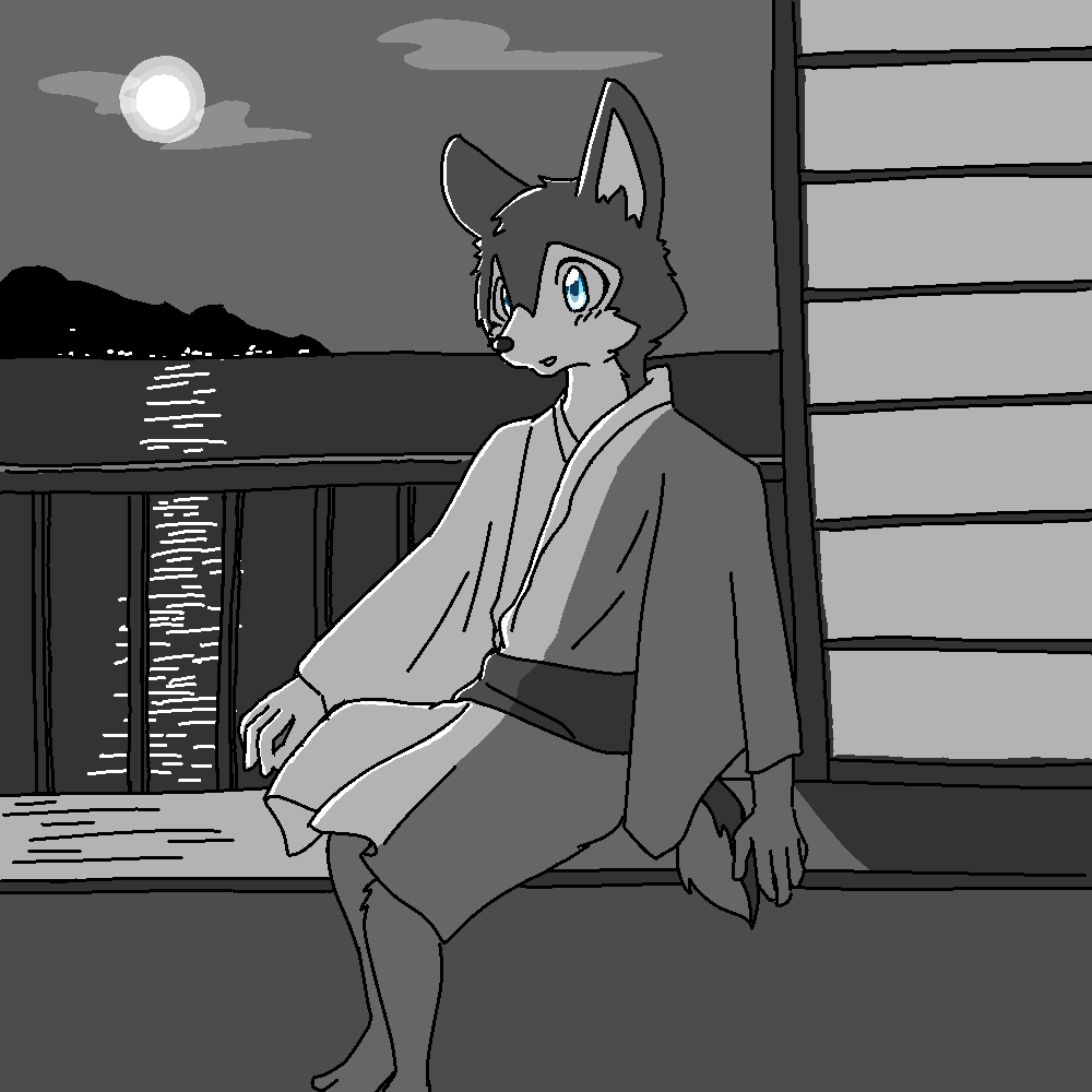モノクロで描いたら今まで以上に光の陰影を意識するようになった。情報を削ることで気づけた思わぬ副産物。 
