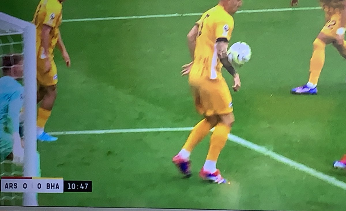 Loving these new rules where you can prevent a clear goal with your arm and it’s completely fine