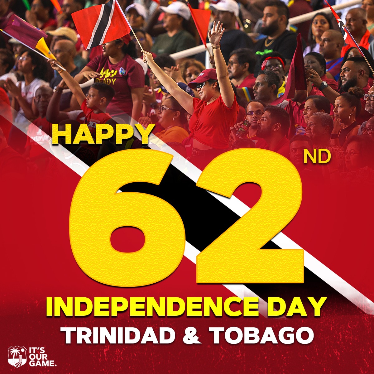 Celebrating 6️⃣2️⃣ years of Independence with the twin island Republic of Trinidad &amp; Tobago!🇹🇹

#62notout