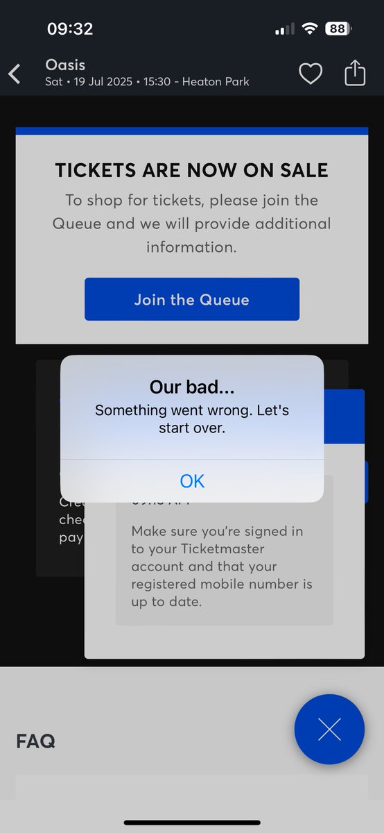 ClaireAshforth's tweet photo. A story in 4 acts…
Directly related - still seeking tickets for Manchester. 
Thanks @TicketmasterUK 🤣 #Ticketmaster #oasis https://t.co/upTHmW8dwE