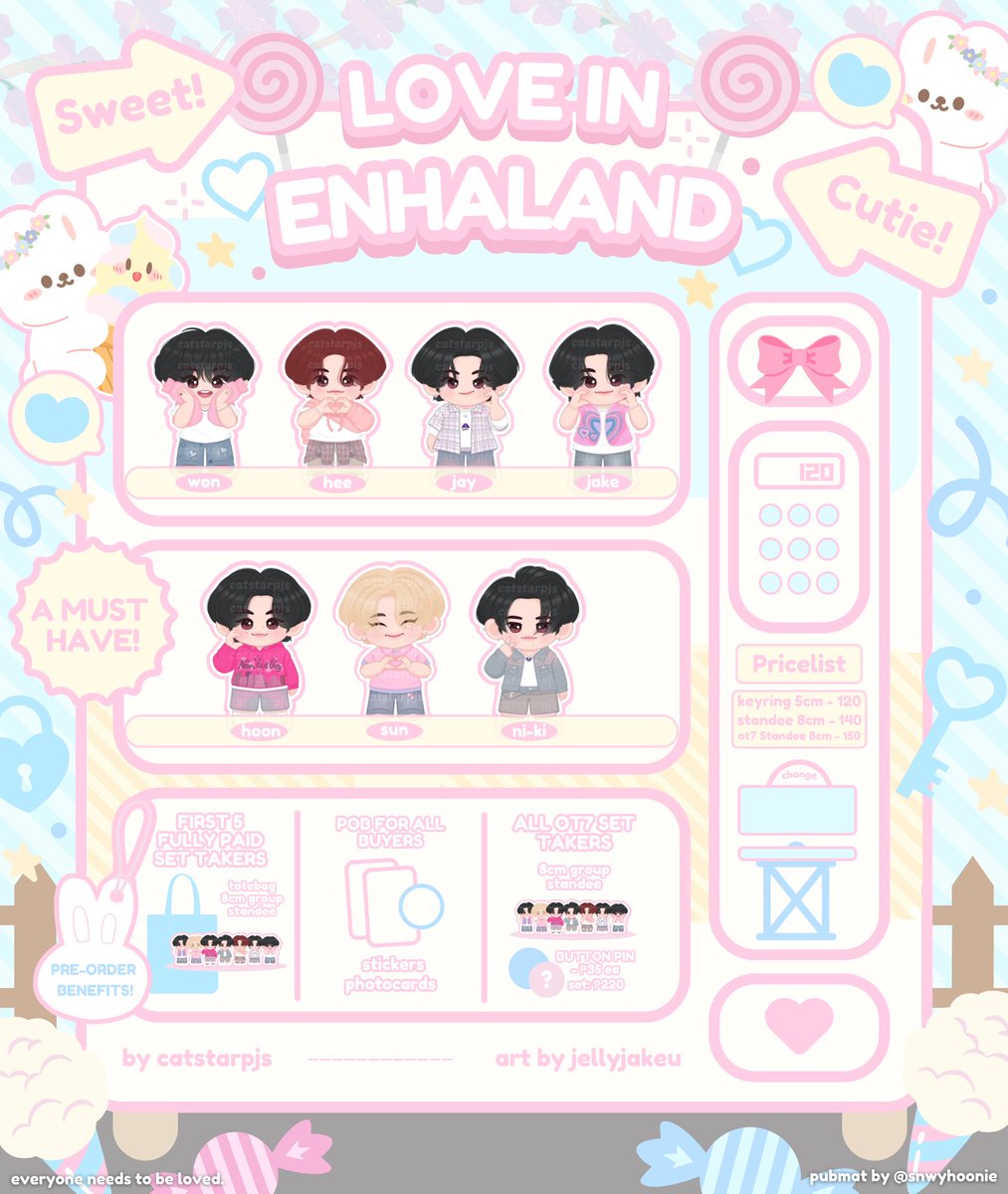 🍭✧˖° 𝓵𝓸𝓿𝓮 𝓲𝓷 𝓮𝓷𝓱𝓪𝓵𝓪𝓷𝓭 𖦹 °🍬
─ .✦ by: <a href="/catstarpjs/">LUCKY ishi ✮</a> 𝜗𝜚˚⋆

🛒 forms.gle/apJjDoyziGAKMR…

𝘿𝙊𝙊: 09/15
𝘿𝙊𝙋: 09/15 (50%)
𝙍𝘽: 10/05 (50%)
𝙒𝙒 𝙂𝙊/𝙎𝘿𝙈: 𝘿𝙈

💗 like and rt: 2 winners of keyring