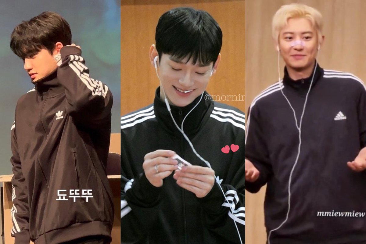 u_han94's tweet photo. EXO’s “ we’re the most handsome men in adidas jacket “ line : https://t.co/QjXuUyUNG1