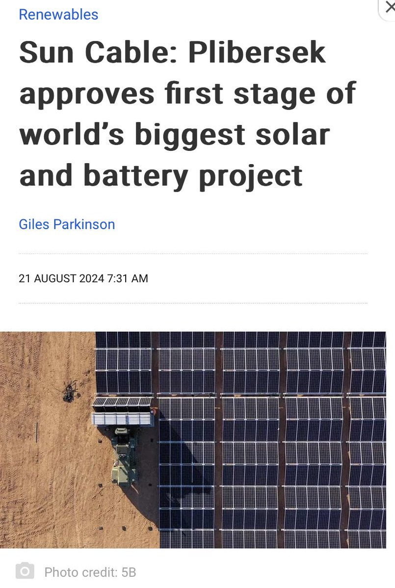 LyndaFrench19's tweet photo. #ALP #environment @tanya_plibersek
Approved  first stage of biggest renewable and storage project #SunCable Australia-Power Link But What is this Amazing #Infrastructure?  @ImBarryToo explains

https://t.co/IdiktiS7ob

https://t.co/WucAUvRiUa

https://t.co/Wr7DsGGYHF @Bowenchris https://t.co/aI2spt0fyL