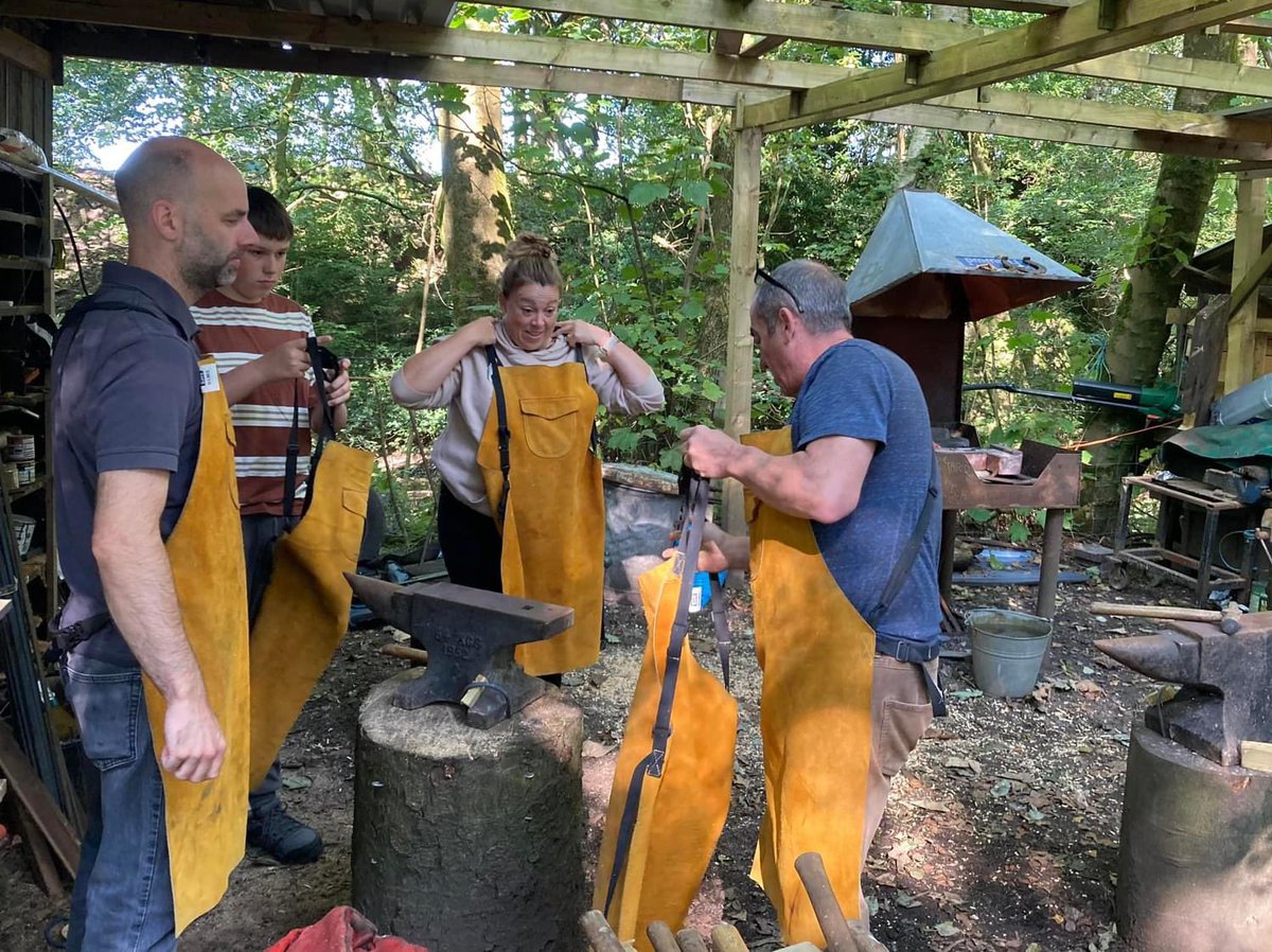 Such beautiful weather for our open day. Forging, wood-turning and NatureWell workshops running all day :)