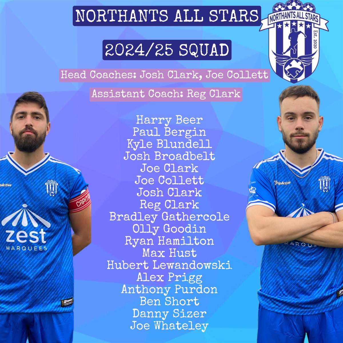 NASFCOfficial's tweet photo. Tomorrow, we return to action. A new adventure begins. And with two teams there’s double the action to follow.

Firstly , the firsts. 

Your new look Northants All Stars for 24/25 😍💙🤍 https://t.co/voM3Mt6Sqw