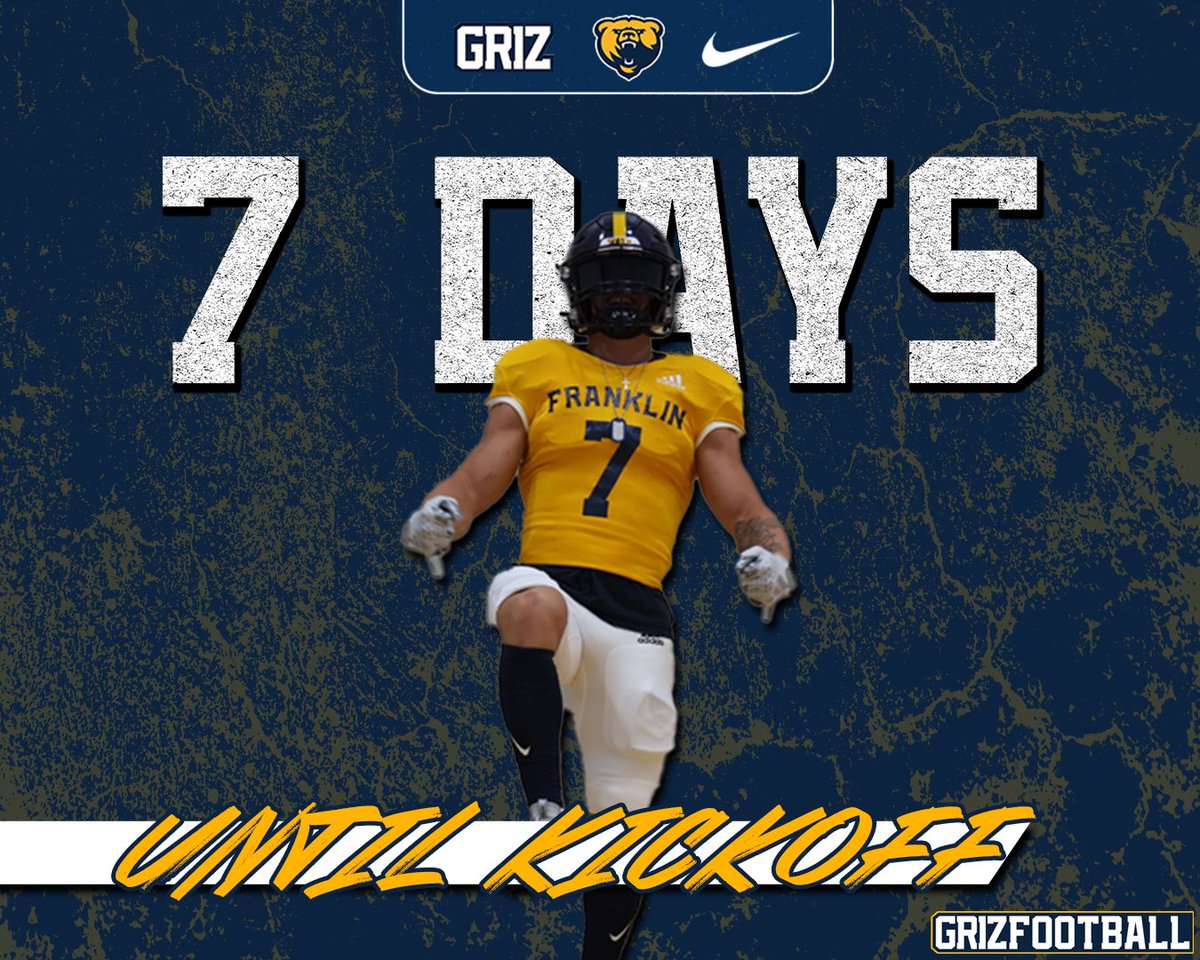 1 week until kickoff! #GrizSquad #BuildingChampions