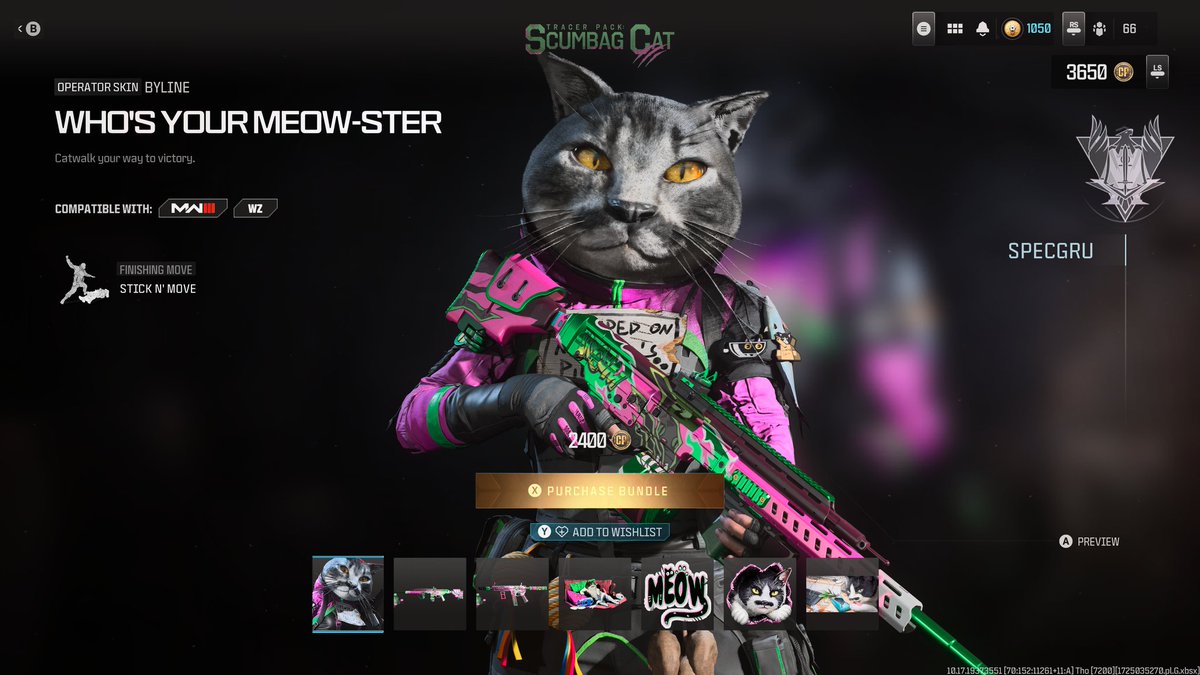 BattlehubYT's tweet photo. Scumbag Cat Tracer Pack is out
#MW3 #Backops6 #BO6 https://t.co/LWx1HK3Rna